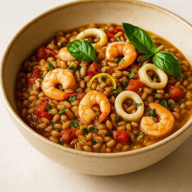 Farro with Seafood